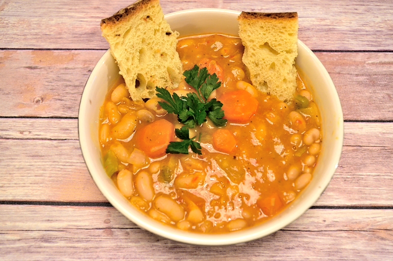 Greek Bean Soup with Carrots and Celery (Fasolada)