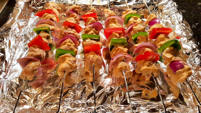 Chicken Kebabs (Kabobs) in the Oven with Eastern Aromas