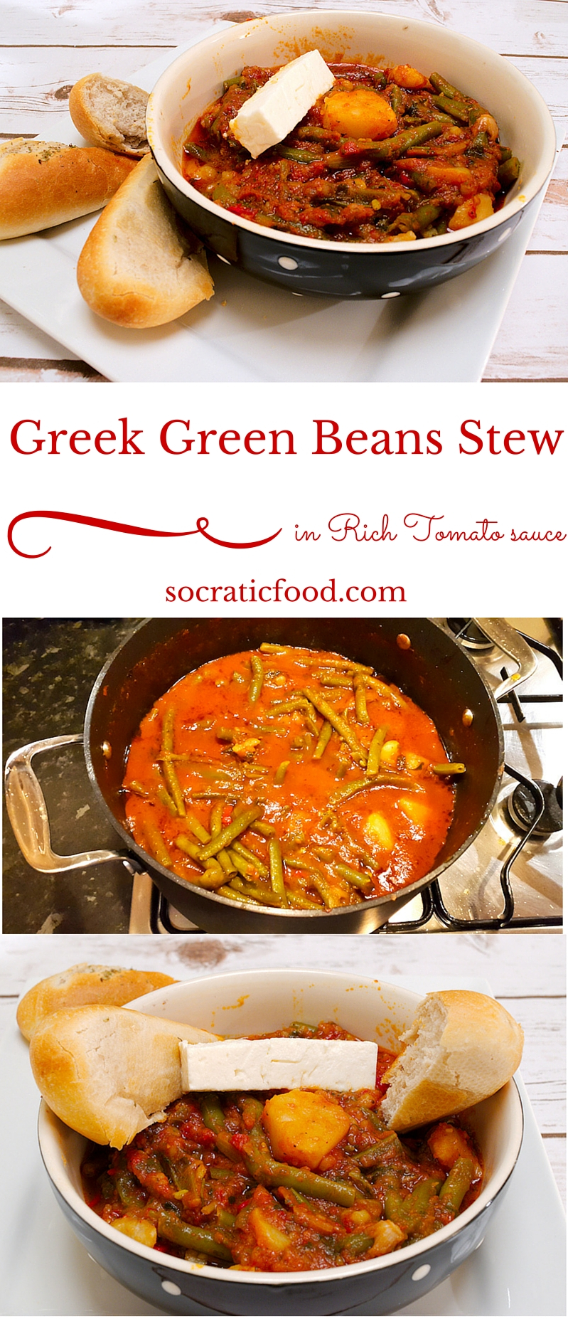 Vegetarian Green Bean Stew in a Rich Tomato Sauce