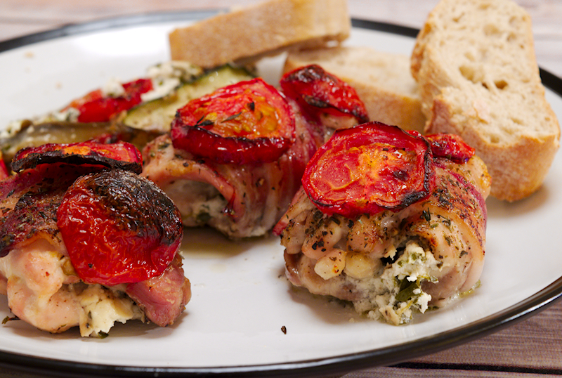 Chicken Thighs Stuffed with Goat Cheese and Herbs