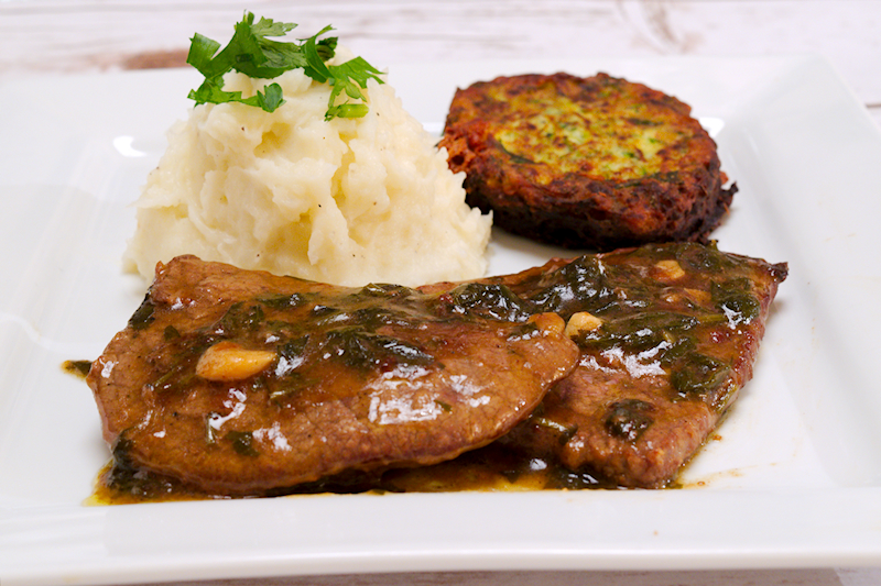 Beef Fillets in a Garlic and Parsley Sauce (Sofrito)