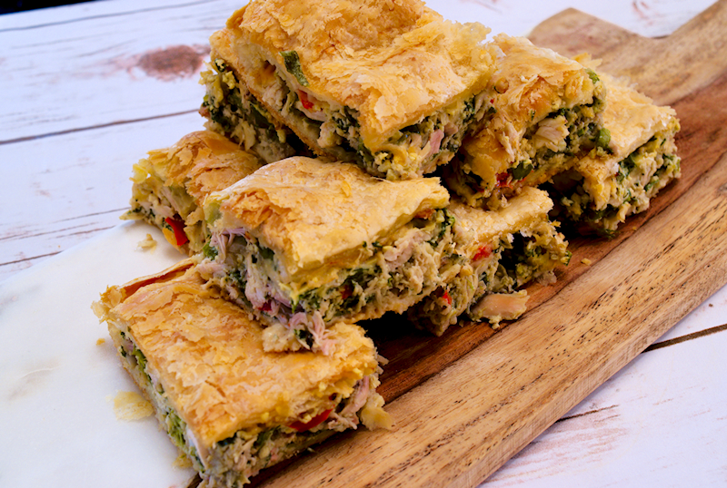 Chicken Pie with Peppers and Herbs (Kotopita)