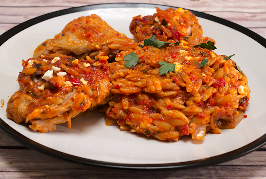 Chicken with Orzo Casserole (Giouvetsi)