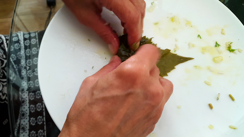 Stuffed Vine Leaves with Rice and Herbs (Dolma Yalanci)