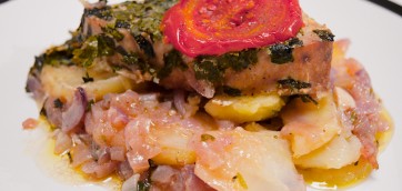 Mediterranean Tuna Steaks Casserole