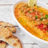 Homemade Hummus with Roasted Red Pepper