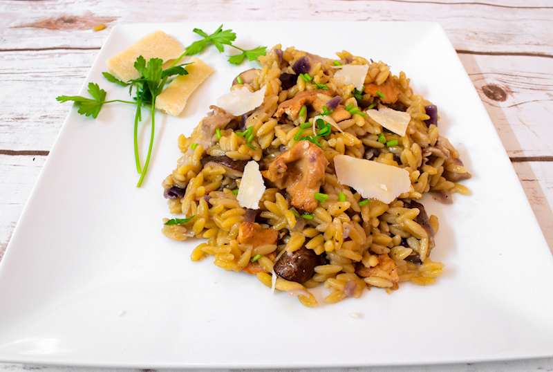 Risotto-style Orzo with Wild Mushrooms (Kritharoto)