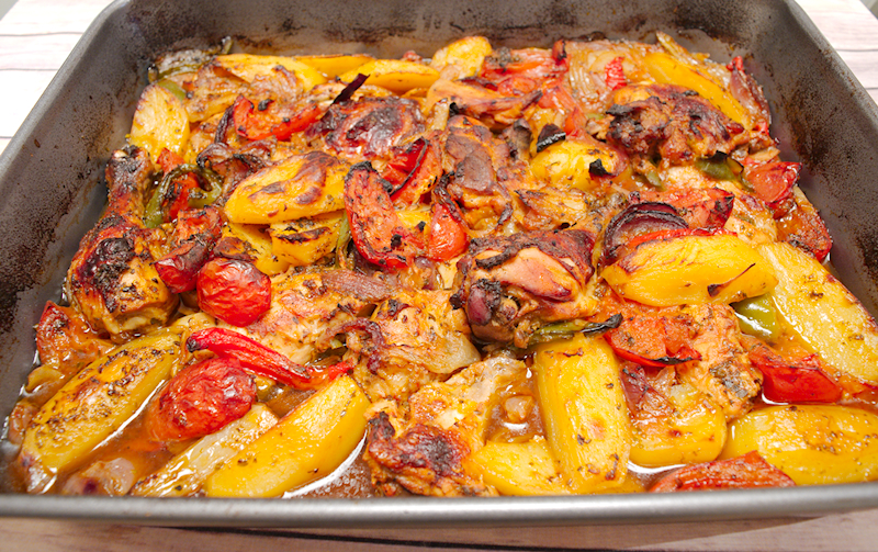 Slowly-Roasted Turkish Chicken with Vegetables (Köylü Kebab)