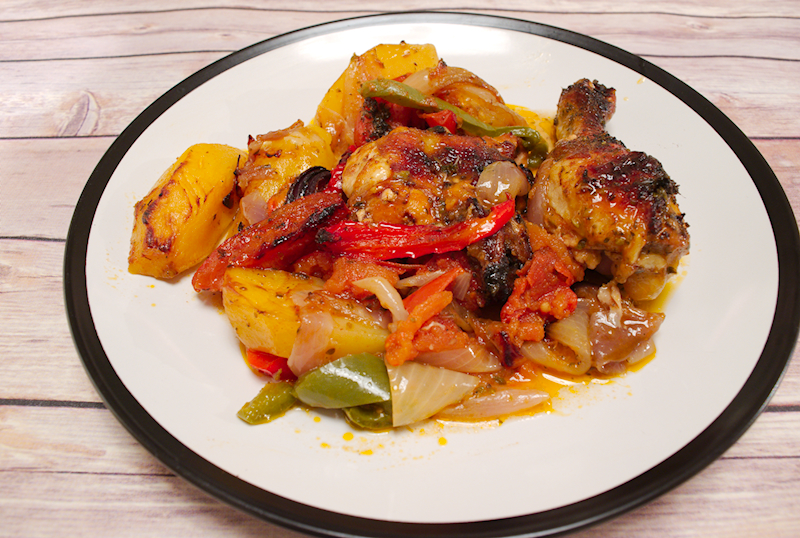 Slowly-Roasted Turkish Chicken with Vegetables (Köylü Kebab)