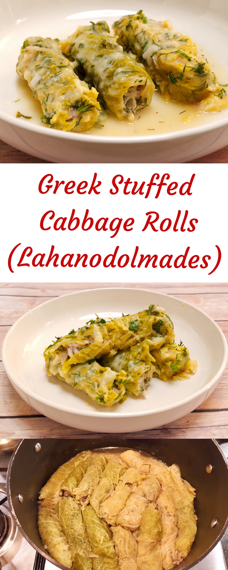 Greek Stuffed Cabbage Rolls (Lahanodolmades)